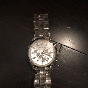 Women’s clear Micheal Kors watch